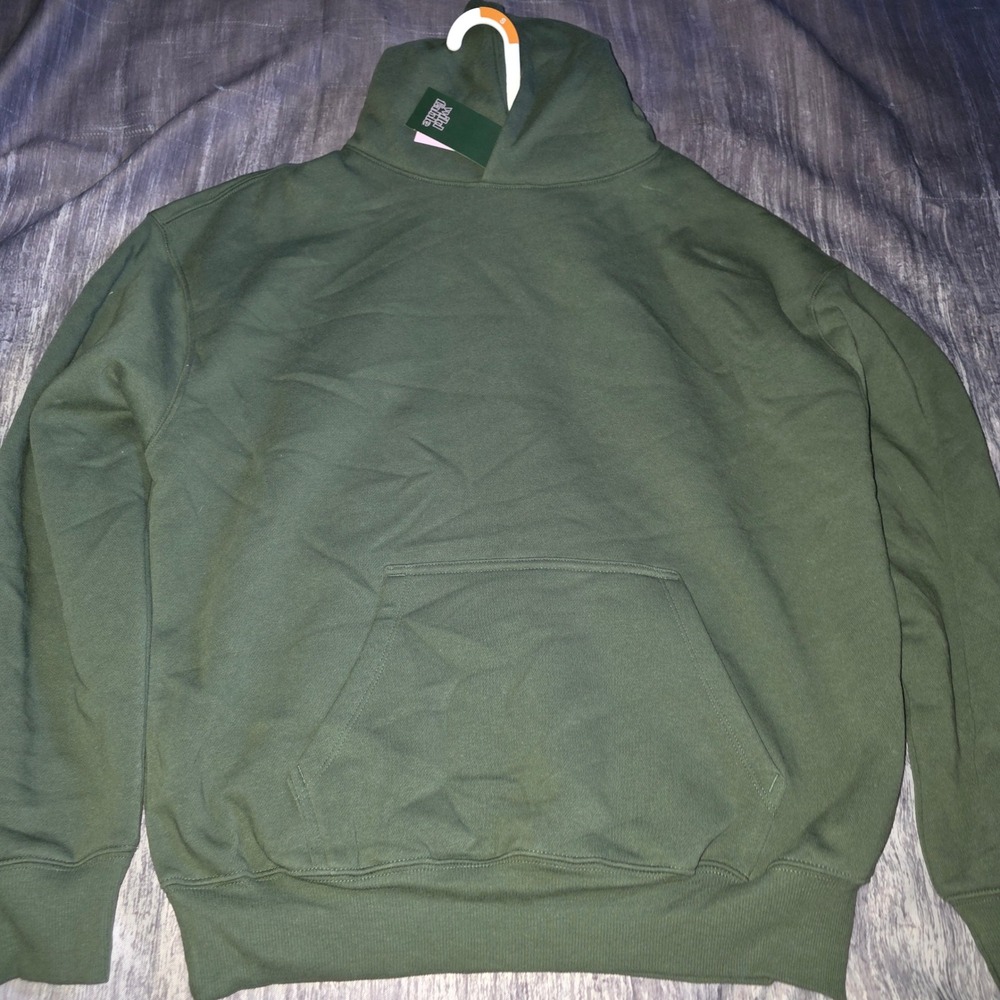 Wild Fable Perfect Oversized Hoodie Dark Green Cotton Blend Pullover NWT Small